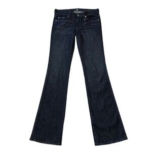 7 For All Mankind A Pocket Flare Jeans‎ 27 Dark Indigo AU130Y814 Wide Leg Boho